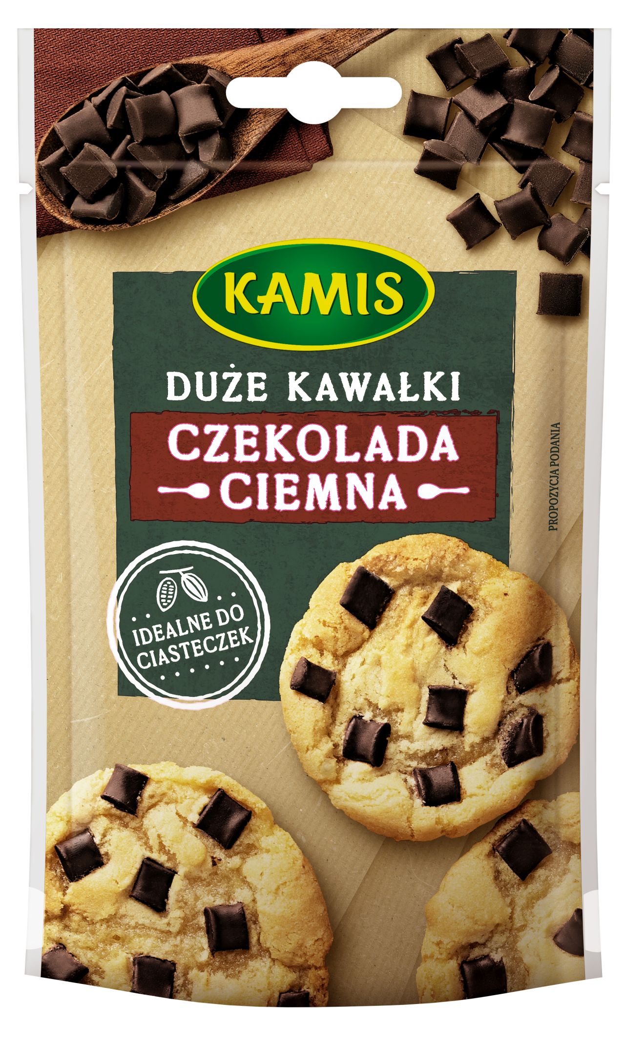 Kamis ciemna czekolada kawałki