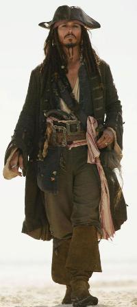 Jack Sparrow w Piratach z Karaibów, fot. Wikipedia