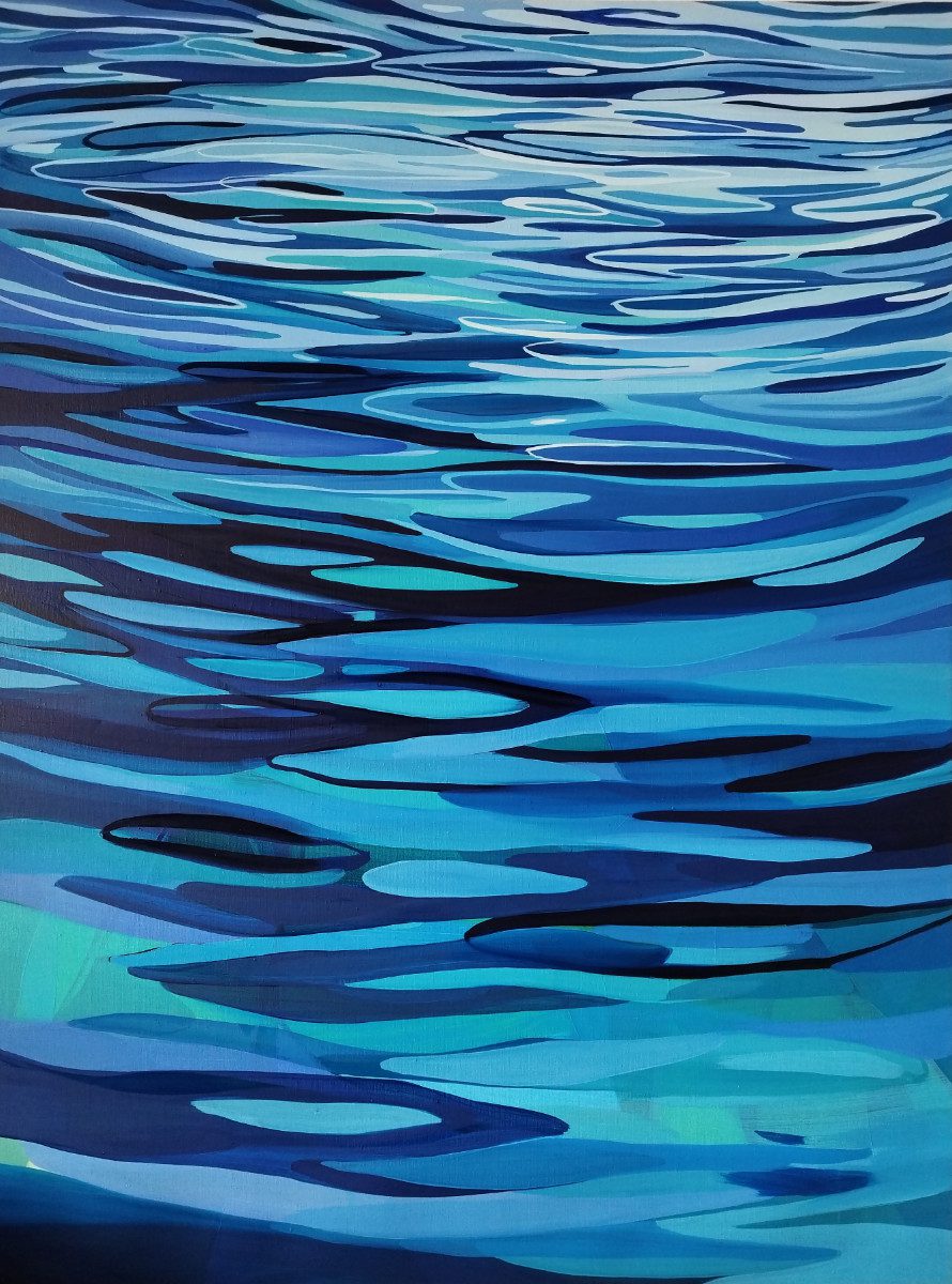 Justyna Strąk - W stronę pełni, 160x120 cm, olej na płótnie, 2024