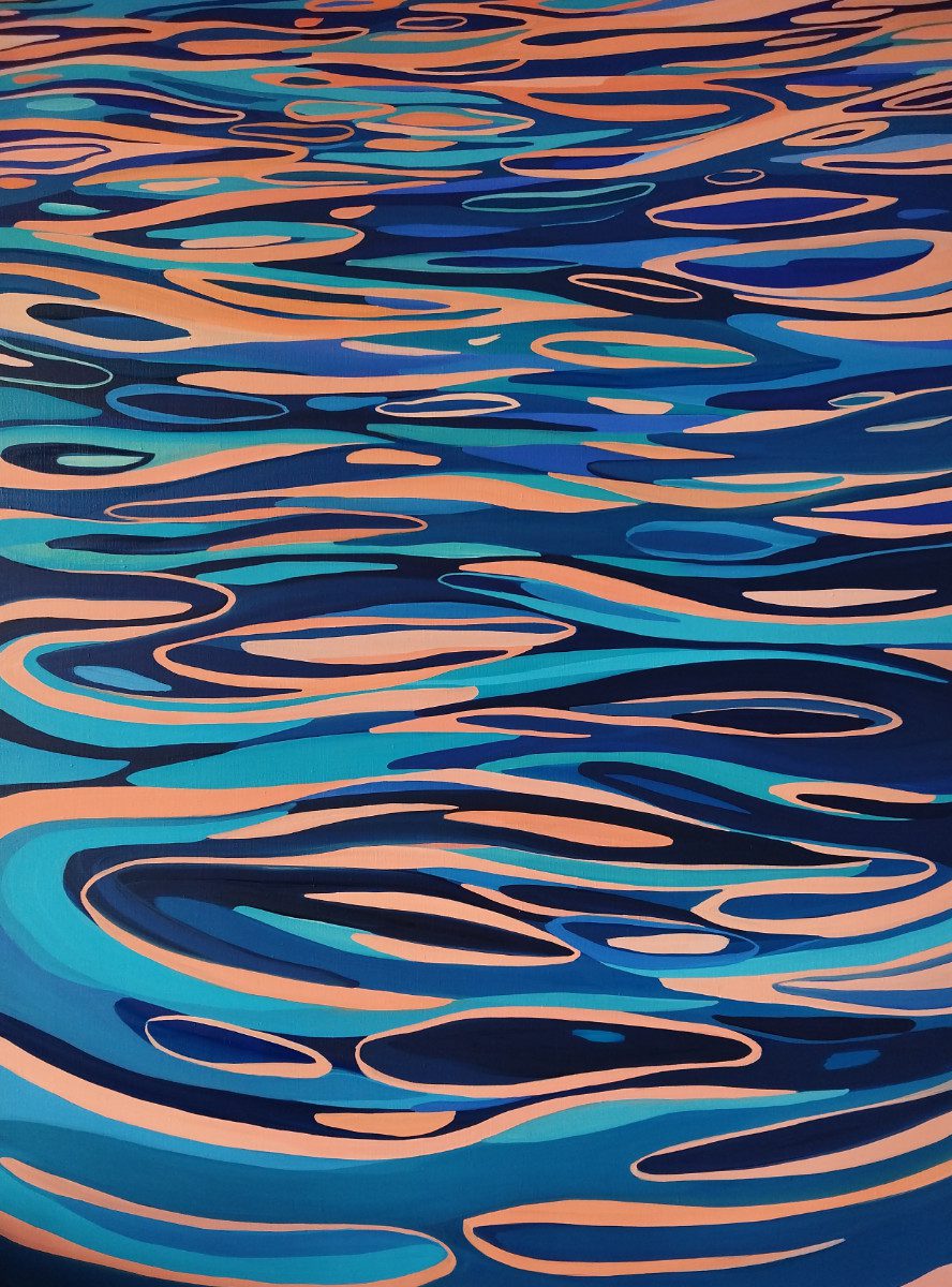 Justyna Strąk - W stronę słońca, 160x120 cm, olej na płótnie, 2024