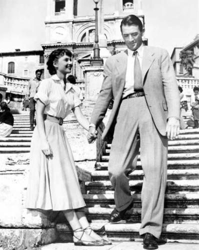 Audrey Hepburn i Gregory Peck, 1953, fot. Wikipedia