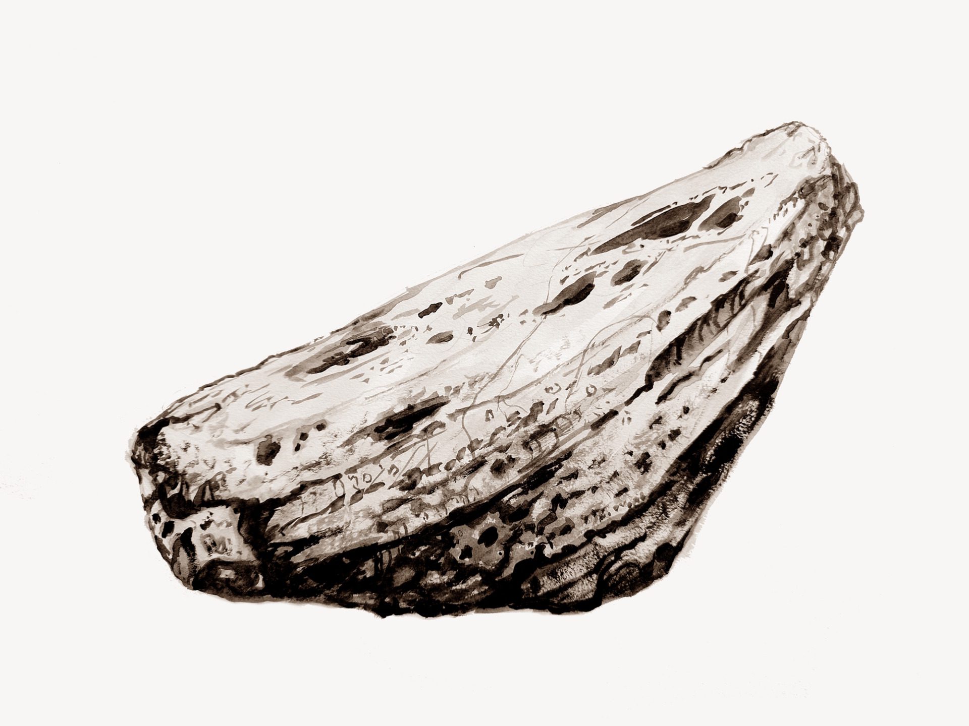 Stone 3, Acrylic on paper, 40 x 30cm, 2023