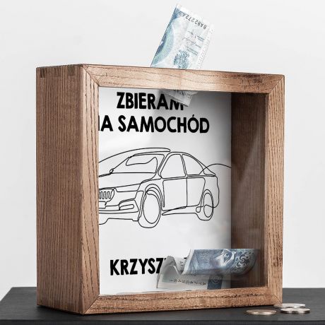 Personalizowana SKARBONKA NA SAMOCHÓD