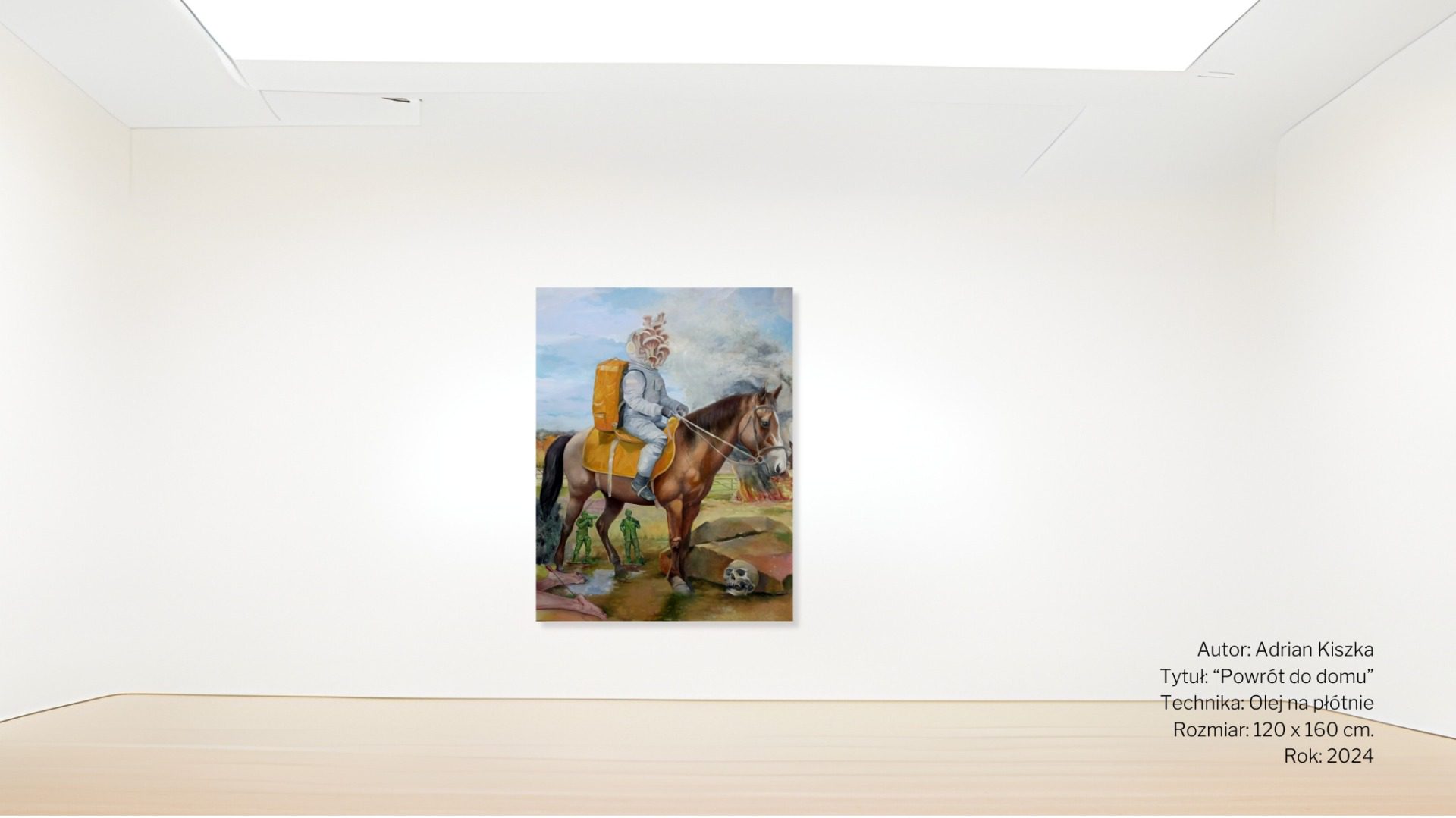 Adrian Kiszka, Powrót do domu, olej na płótnie, 120 x 160 cm., 2024