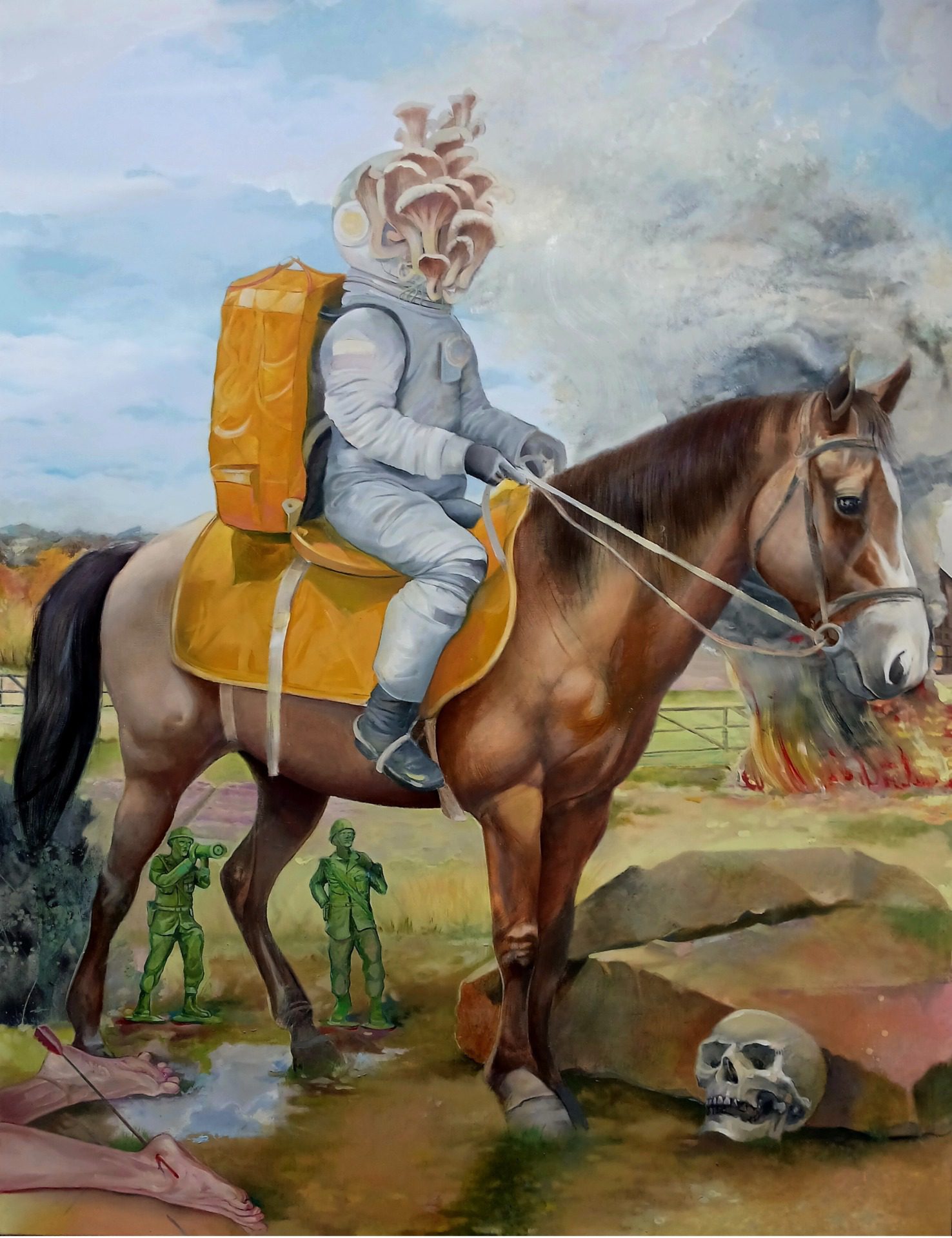 Powrót do domu, olej na płótnie, 120 x 160 cm. 2024, Adrian Kiszka