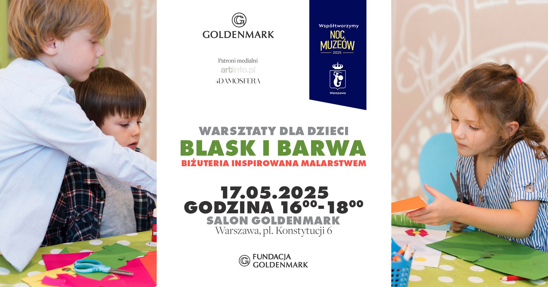 Noc Muzeów 2025 warsztaty w Goldenmark - Blask i Barwa. Biżuteria Inspirowana Malarstwem