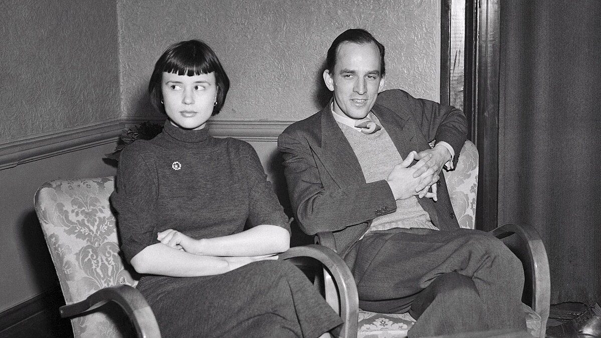 Harriet Andersson, na zdjęciu obok Bergmana, fot. Wikipedia