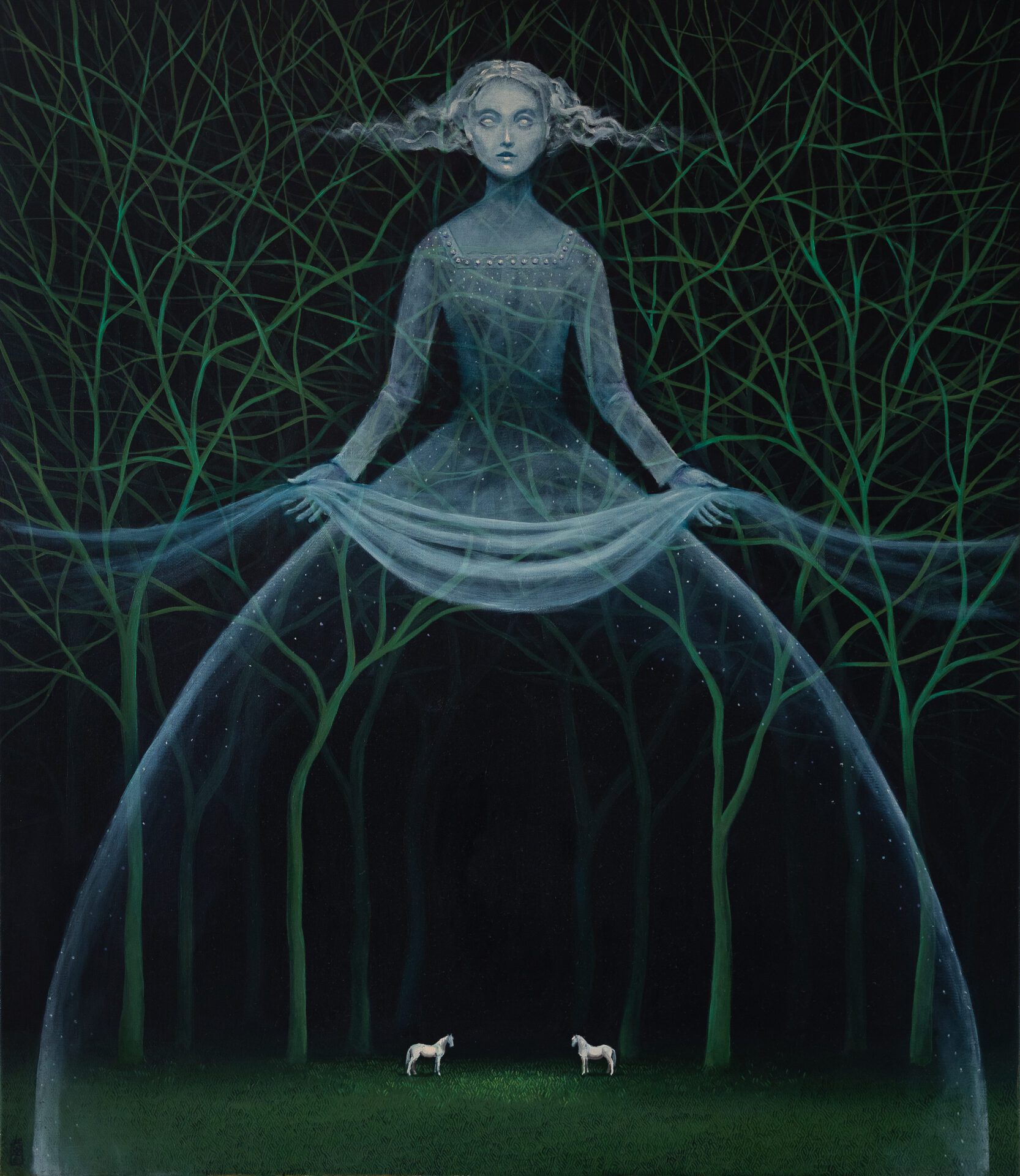 Nocna mgła, 70x80cm, 2025 r.