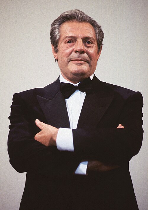 Marcello Mastroianni, 1990, fot. Wikipedia