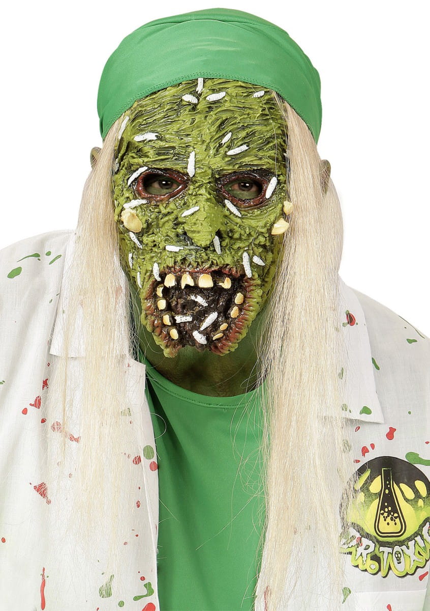 Straszna maska ZOMBIE GNIJĄCY maska z włosami